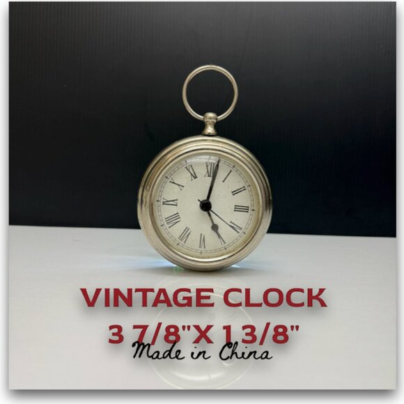 Other - VINTAGE Clock Mechanical Pocket Watch 3 7/8"